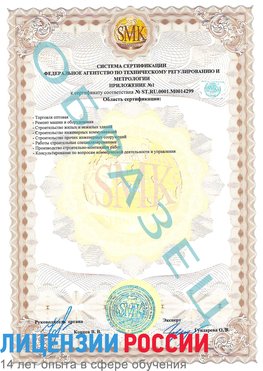 Образец сертификата соответствия (приложение) Химки Сертификат ISO 14001